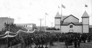 Aberdeen Grain Palace 1900 Roosevelt Speech Courtesy Dacotah Prairie Museum