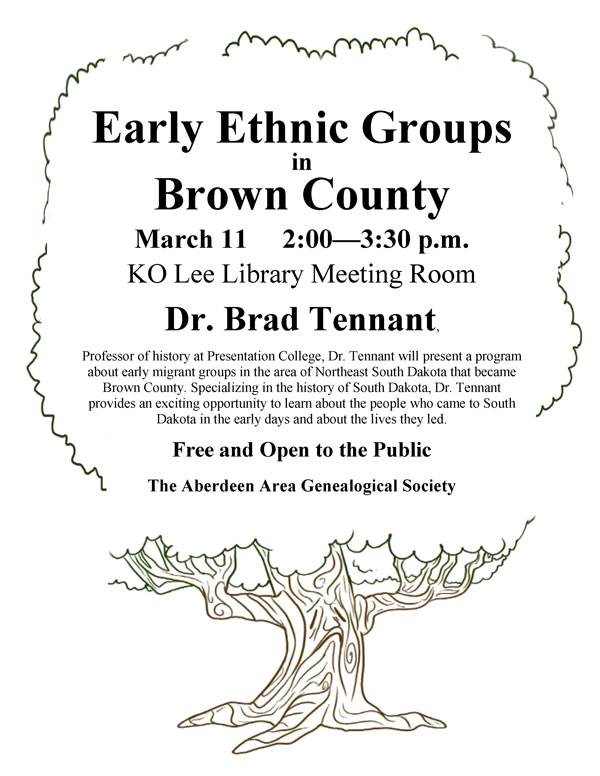 Ethnic Immigrants To Brown County Poster